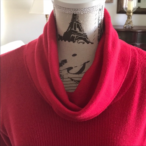 Beautiful red cowl necklace lightweight sweater NWT - Picture 5 of 9